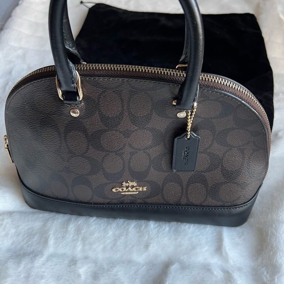 Coach Mini Sierra Satchel in Signature (IM/BROWN/BLACK) - Picture 7 of 16